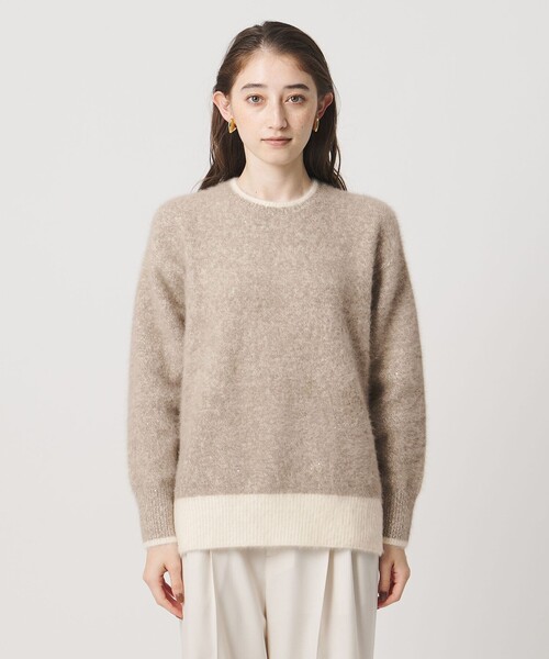 UNITED ARROWS（ユナイテッドアローズ）の「フォックスカシミヤ スパンコール クルーネック ニット（ニット/セーター・レディース・ライトピンク/その他2/ダークグレー・FREE）」の17枚目の写真