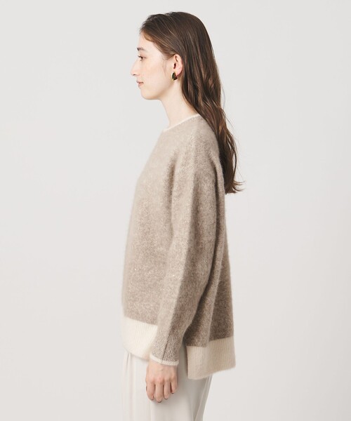 UNITED ARROWS（ユナイテッドアローズ）の「フォックスカシミヤ スパンコール クルーネック ニット（ニット/セーター・レディース・ライトピンク/その他2/ダークグレー・FREE）」の18枚目の写真