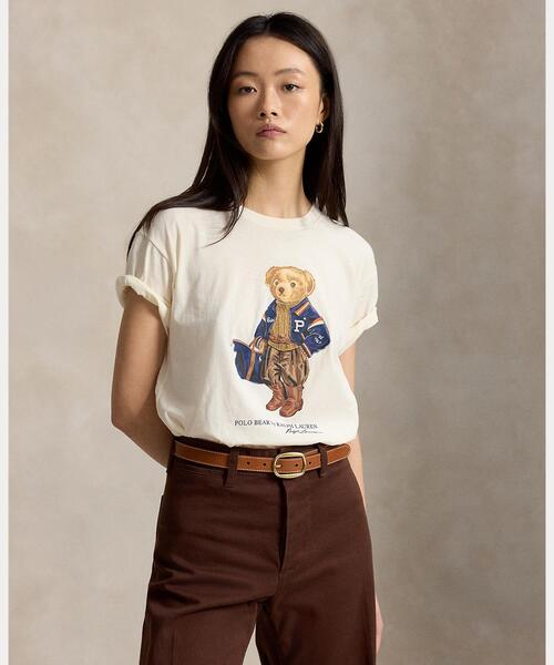 POLO RALPH LAUREN(ポロ ラルフ ローレン)の「Polo ベア コットン ジャージー Tシャツ(Tシャツ/カットソー・レディース・ホワイト・XS/L/S/M)」の1枚目の写真