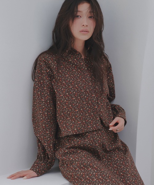 KOBE LETTUCE(コウベレタス)の「花柄ブラウス(シャツ/ブラウス・レディース・ブラック/ブラウン・M)」の14枚目の写真