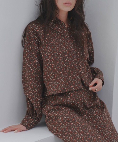 KOBE LETTUCE(コウベレタス)の「花柄ブラウス(シャツ/ブラウス・レディース・ブラック/ブラウン・M)」の18枚目の写真