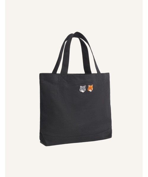 Maison Kitsune(メゾンキツネ)の「DOUBLE FOX HEAD TOTE(トートバッグ・メンズ・ブラック/アイボリー・U)」の9枚目の写真
