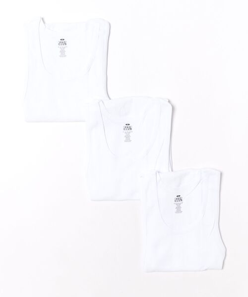 PRO CLUB (プロクラブ)の「【Pro Club/プロクラブ】pro club Adult A-Shirts(1パック3枚入)/3枚パック タンクトップ リブ素材(タンクトップ・メンズ・ホワイト/ブラック・MEDIUM/SMALL/LARGE/X-LARGE)」の1枚目の写真