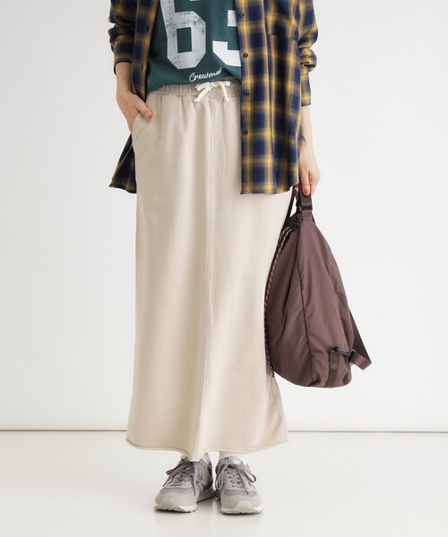 HONEYSUCKLE ROSE(ハニーサックルローズ)の「《体型カバー/ウエストゴム》アシッド加工スカート(スカート・レディース・グレー/グレー系その他/ライトベージュ・03/05/04)」の3枚目の写真