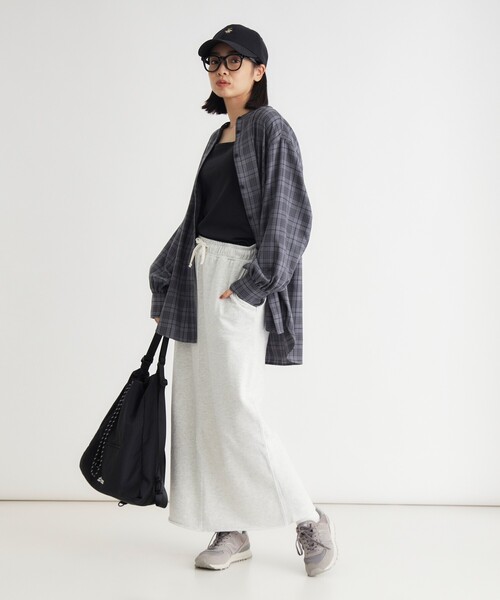 HONEYSUCKLE ROSE(ハニーサックルローズ)の「《体型カバー/ウエストゴム》アシッド加工スカート(スカート・レディース・グレー/グレー系その他/ライトベージュ・03/05/04)」の8枚目の写真