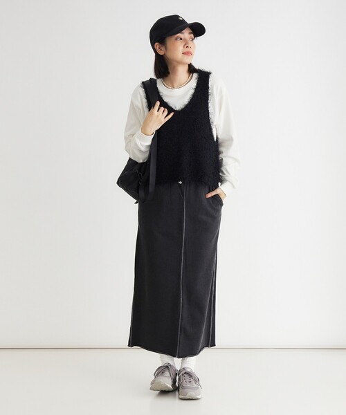 HONEYSUCKLE ROSE(ハニーサックルローズ)の「《体型カバー/ウエストゴム》アシッド加工スカート(スカート・レディース・グレー/グレー系その他/ライトベージュ・03/05/04)」の12枚目の写真