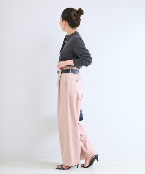 B.C STOCK(ベーセーストック)の「【WEB+一部店舗限定】ウールカシミヤ襟付きプルオーバー(ニット/セーター・レディース・ホワイト/チャコールグレー/オレンジ・FREE)」の22枚目の写真