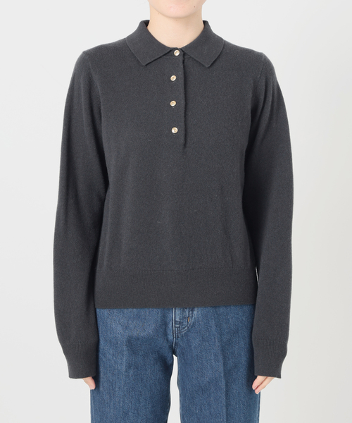 B.C STOCK(ベーセーストック)の「【WEB+一部店舗限定】ウールカシミヤ襟付きプルオーバー(ニット/セーター・レディース・ホワイト/チャコールグレー/オレンジ・FREE)」の14枚目の写真