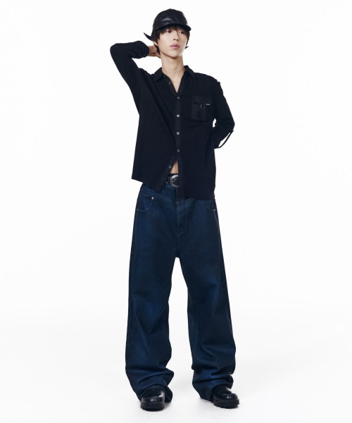 AAKAM（アーカム）の「Roll-Up Pocket Long Shirts (Black)（シャツ/ブラウス・レディース・その他・1/2）」の8枚目の写真