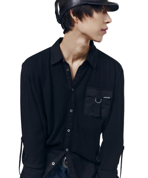 AAKAM（アーカム）の「Roll-Up Pocket Long Shirts (Black)（シャツ/ブラウス・レディース・その他・1/2）」の10枚目の写真