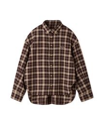 カーブヘムチェックシャツ