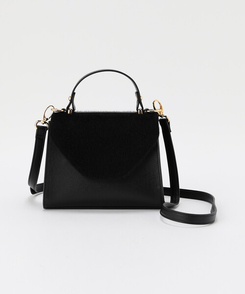 MONO COMME CA(モノコムサ)の「ハラコ調 ミニ トップハンドルバッグ(ハンドバッグ・レディース・ブラック/キャメル/グリーン・FREE)」の11枚目の写真