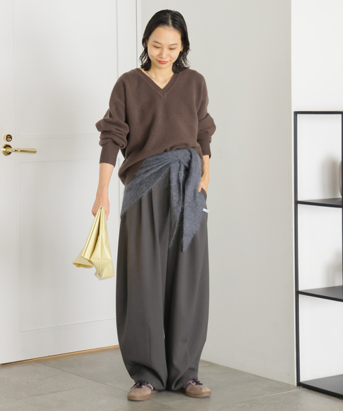 JOURNAL STANDARD(ジャーナルスタンダード)の「ウールライクストレッチスコクーンパンツ(その他パンツ・レディース・ウッド/チャコールグレー/ブラック・36/38)」の5枚目の写真
