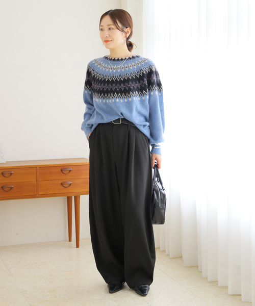 JOURNAL STANDARD(ジャーナルスタンダード)の「ウールライクストレッチスコクーンパンツ(その他パンツ・レディース・ウッド/チャコールグレー/ブラック・36/38)」の7枚目の写真