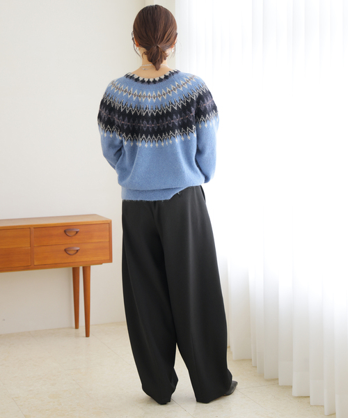 JOURNAL STANDARD(ジャーナルスタンダード)の「ウールライクストレッチスコクーンパンツ(その他パンツ・レディース・ウッド/チャコールグレー/ブラック・36/38)」の9枚目の写真