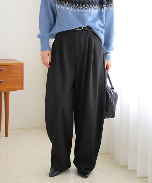 JOURNAL STANDARD(ジャーナルスタンダード)の「ウールライクストレッチスコクーンパンツ(その他パンツ・レディース・ウッド/チャコールグレー/ブラック・36/38)」の10枚目の写真