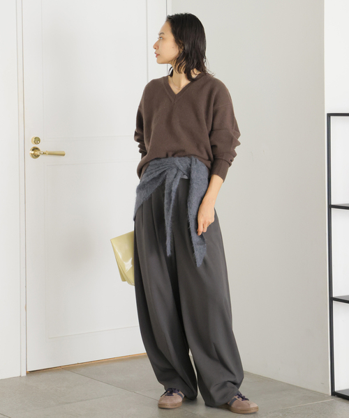 JOURNAL STANDARD(ジャーナルスタンダード)の「ウールライクストレッチスコクーンパンツ(その他パンツ・レディース・ウッド/チャコールグレー/ブラック・36/38)」の15枚目の写真