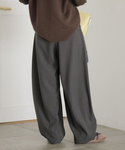 JOURNAL STANDARD(ジャーナルスタンダード)の「ウールライクストレッチスコクーンパンツ(その他パンツ・レディース・ウッド/チャコールグレー/ブラック・36/38)」の17枚目の写真