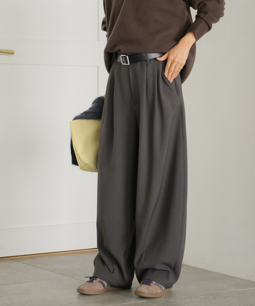 JOURNAL STANDARD(ジャーナルスタンダード)の「ウールライクストレッチスコクーンパンツ(その他パンツ・レディース・ウッド/チャコールグレー/ブラック・36/38)」の18枚目の写真