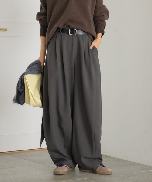 JOURNAL STANDARD(ジャーナルスタンダード)の「ウールライクストレッチスコクーンパンツ(その他パンツ・レディース・ウッド/チャコールグレー/ブラック・36/38)」の20枚目の写真