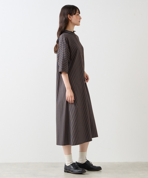 LOGEMENT DE CLAIRE（ロジュモンドクレール）の「【LOURMARIN】ウイングカラーシャツワンピース（ワンピース・レディース・ブラウン/ネイビー/スミクロ・FREE）」の8枚目の写真