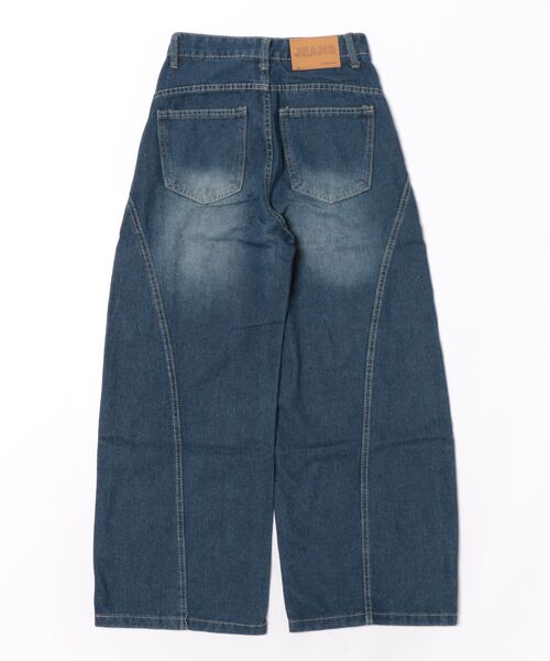 semuse(セミューズ)の「スーパーワイドハイウエストデニムパンツ(デニムパンツ・レディース・ブルー・S/M/L)」の12枚目の写真