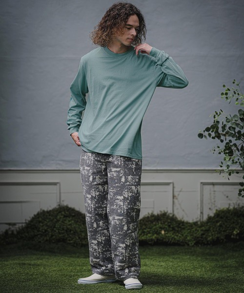 CAMBIO(カンビオ)の「mlt5847-ピグメント染めプリントロンT - LIZARD(2602139MCB)(Tシャツ/カットソー・メンズ・グリーン/ホワイト/ブラック・XL/L/M/S)」の10枚目の写真