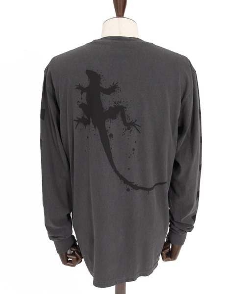CAMBIO(カンビオ)の「mlt5847-ピグメント染めプリントロンT - LIZARD(2602139MCB)(Tシャツ/カットソー・メンズ・グリーン/ホワイト/ブラック・XL/L/M/S)」の19枚目の写真