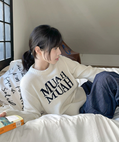 muahmuah（ムーアムーア）の「ジャカード ウール クロップドニット [アイボリー]（ニット/セーター・レディース・その他・FREE）」の14枚目の写真