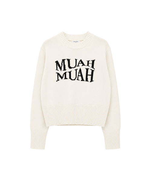 muahmuah（ムーアムーア）の「ジャカード ウール クロップドニット [アイボリー]（ニット/セーター・レディース・その他・FREE）」の10枚目の写真