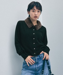 JEANASIS | 12Gファーカラースナップカーディガン/1089544(カーディガン/ボレロ)