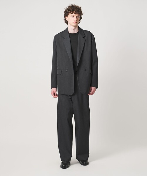 LOEFF(ロエフ)の「<LOEFF>ウールギャバジン ボックス ジャケット MENS(テーラードジャケット・メンズ・ダークグレー/モカ・1/2/0)」の3枚目の写真