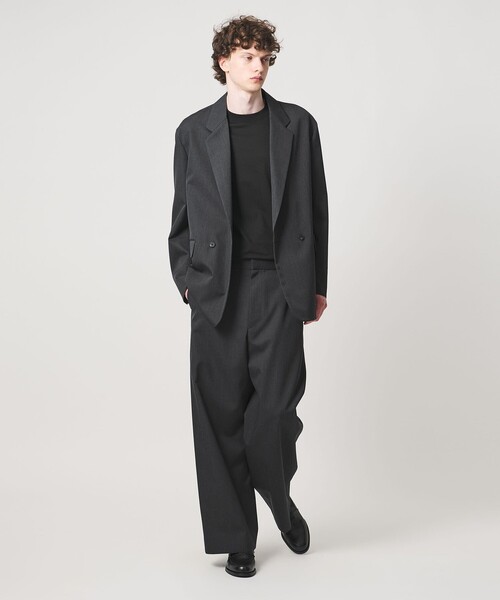 LOEFF(ロエフ)の「<LOEFF>ウールギャバジン ボックス ジャケット MENS(テーラードジャケット・メンズ・ダークグレー/モカ・1/2/0)」の4枚目の写真
