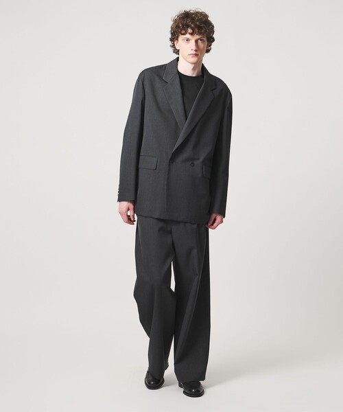 LOEFF(ロエフ)の「<LOEFF>ウールギャバジン ボックス ジャケット MENS(テーラードジャケット・メンズ・ダークグレー/モカ・1/2/0)」の5枚目の写真