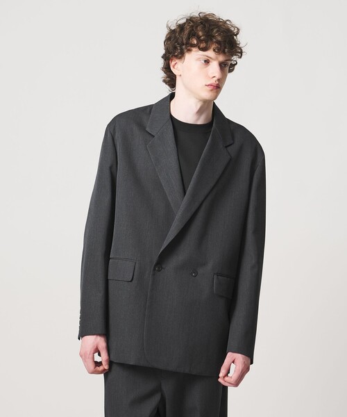 LOEFF(ロエフ)の「<LOEFF>ウールギャバジン ボックス ジャケット MENS(テーラードジャケット・メンズ・ダークグレー/モカ・1/2/0)」の6枚目の写真