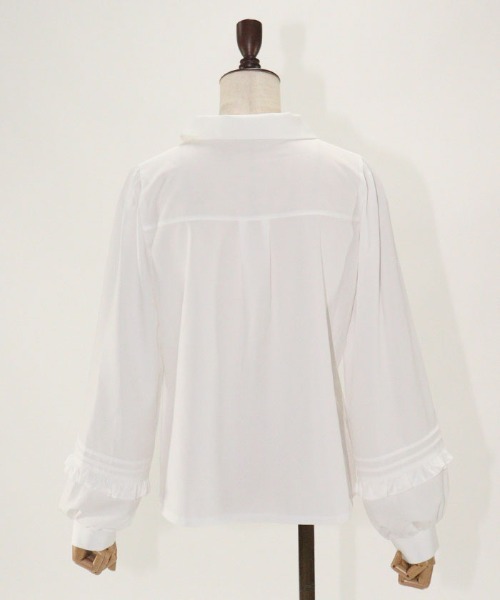 axes femme POETIQUE（アクシーズファムポエティック）の「スウィートアップルパイＢＬ（シャツ/ブラウス・レディース・ブルー/ホワイト・MEDIUM）」の15枚目の写真