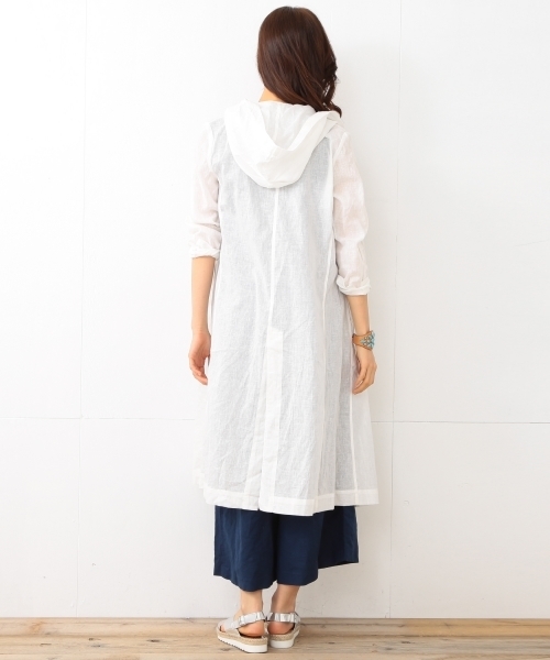 B:MING by BEAMS（ビーミングバイビームス）の「【VERY5月号掲載】ビーミング by ビームス / リネンシャツガウン（その他アウター・レディース・ホワイト/ネイビー/キャメル・ONE SIZE）」の18枚目の写真