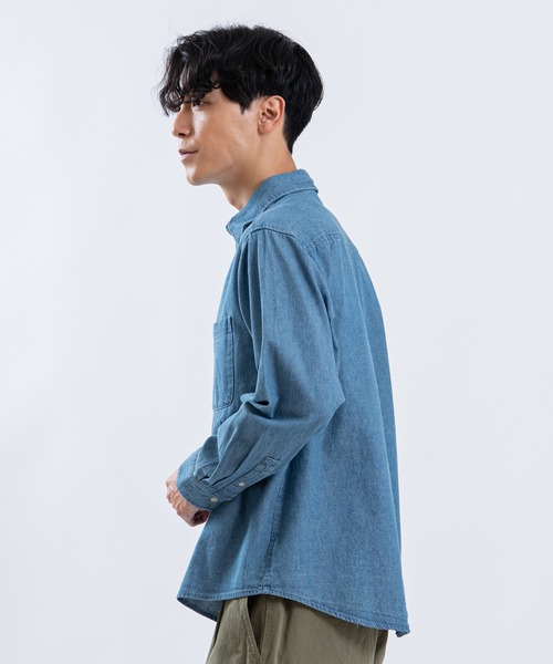 SHISKY(シスキー)の「6ozデニムシャツ(シャツ/ブラウス・メンズ・ブルー系/ブルー/ネイビー・MEDIUM/LARGE/X-LARGE)」の22枚目の写真