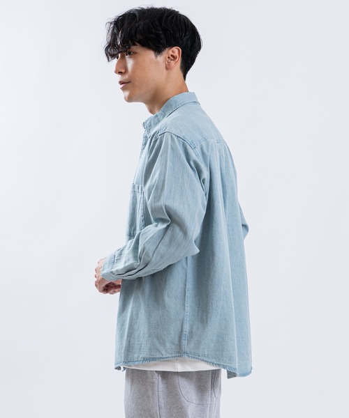 SHISKY(シスキー)の「6ozデニムシャツ(シャツ/ブラウス・メンズ・ブルー系/ブルー/ネイビー・MEDIUM/LARGE/X-LARGE)」の17枚目の写真