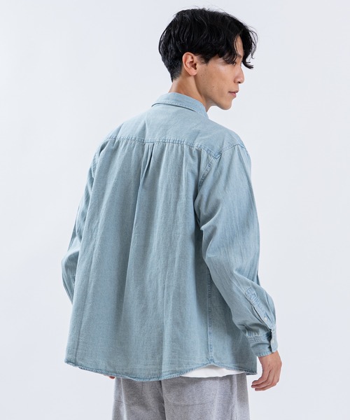 SHISKY(シスキー)の「6ozデニムシャツ(シャツ/ブラウス・メンズ・ブルー系/ブルー/ネイビー・MEDIUM/LARGE/X-LARGE)」の18枚目の写真
