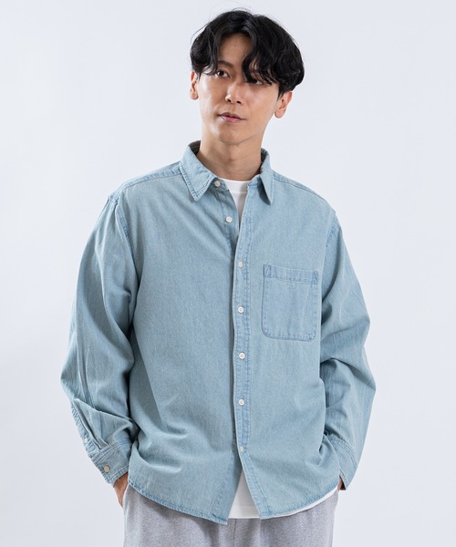 SHISKY(シスキー)の「6ozデニムシャツ(シャツ/ブラウス・メンズ・ブルー系/ブルー/ネイビー・MEDIUM/LARGE/X-LARGE)」の20枚目の写真