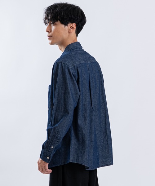 SHISKY(シスキー)の「6ozデニムシャツ(シャツ/ブラウス・メンズ・ブルー系/ブルー/ネイビー・MEDIUM/LARGE/X-LARGE)」の10枚目の写真