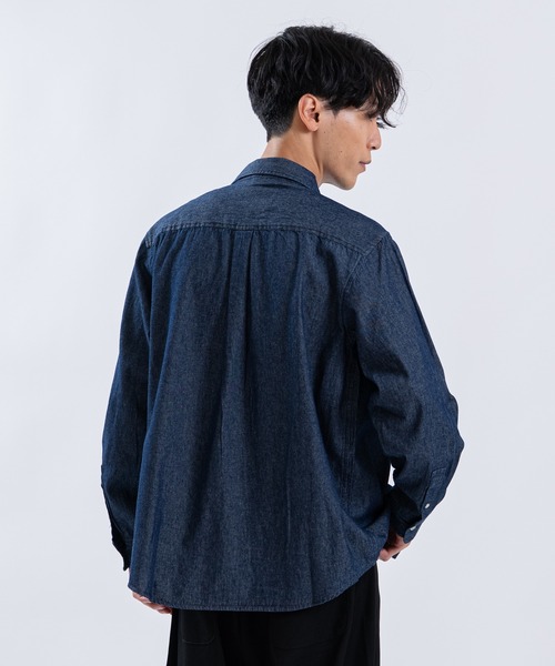 SHISKY(シスキー)の「6ozデニムシャツ(シャツ/ブラウス・メンズ・ブルー系/ブルー/ネイビー・MEDIUM/LARGE/X-LARGE)」の11枚目の写真