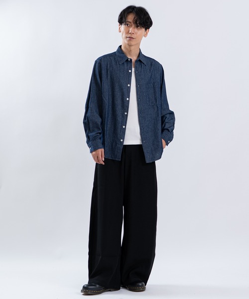 SHISKY(シスキー)の「6ozデニムシャツ(シャツ/ブラウス・メンズ・ブルー系/ブルー/ネイビー・MEDIUM/LARGE/X-LARGE)」の12枚目の写真