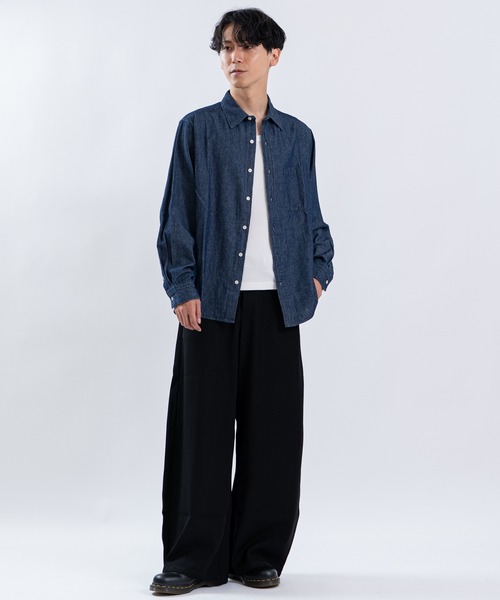 SHISKY(シスキー)の「6ozデニムシャツ(シャツ/ブラウス・メンズ・ブルー系/ブルー/ネイビー・MEDIUM/LARGE/X-LARGE)」の13枚目の写真