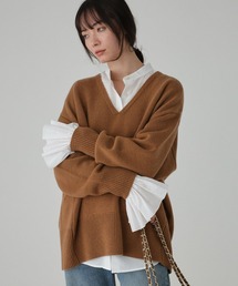 カシミヤVネックプルオーバー