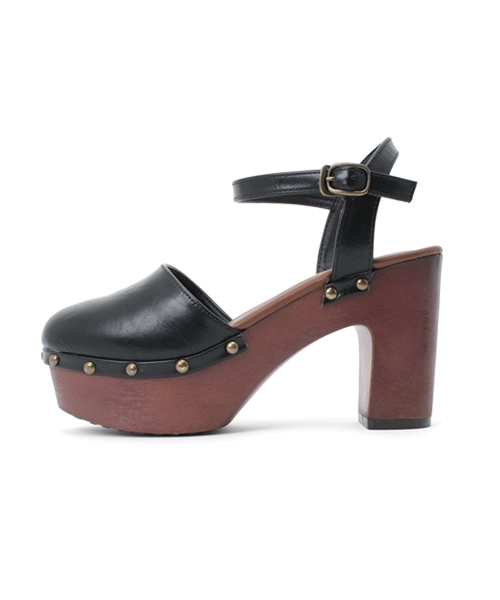 Discoat Parisien(ディスコートパリシアン)の「サボサンダル(パンプス・レディース・ブラック/キャメル・MEDIUM/SMALL/LARGE)」の3枚目の写真