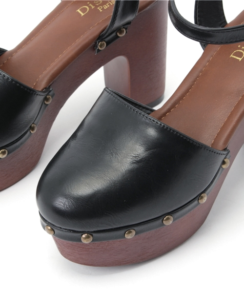Discoat Parisien(ディスコートパリシアン)の「サボサンダル(パンプス・レディース・ブラック/キャメル・MEDIUM/SMALL/LARGE)」の6枚目の写真