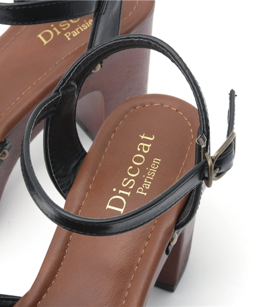 Discoat Parisien(ディスコートパリシアン)の「サボサンダル(パンプス・レディース・ブラック/キャメル・MEDIUM/SMALL/LARGE)」の7枚目の写真