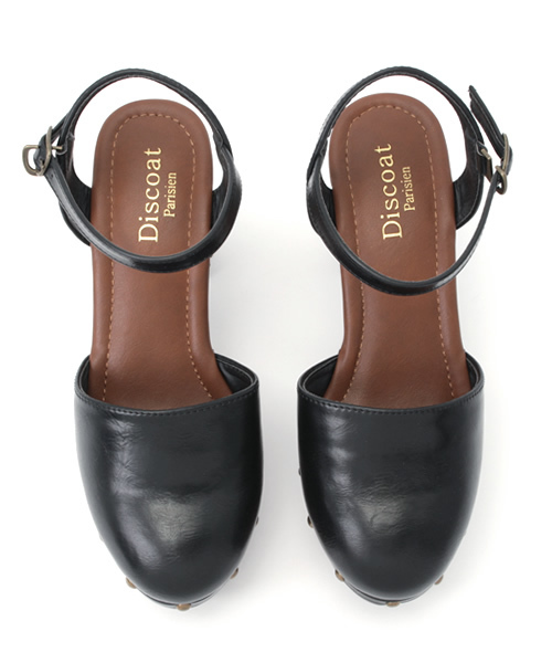 Discoat Parisien(ディスコートパリシアン)の「サボサンダル(パンプス・レディース・ブラック/キャメル・MEDIUM/SMALL/LARGE)」の9枚目の写真
